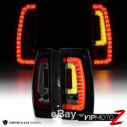 07-14 Chevy Tahoe Raven Black Drl Head Lights Dark Tinted Tail Set Replacement