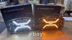 10 Jumbo Spot Position Combo Demmon Lamps X2 Led Drl FOR Renault Scania Truck