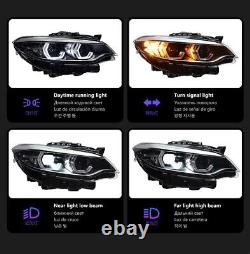 1 Pair For 2014-2019 BMW 2 Series LED Headlight Assembly Set Turn Signal Light