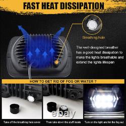 1 Pair Headlights Hi/Lo Beam DRL Turn Signal Light Fit For Jeep Chevrolet GMC