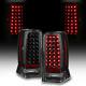 2002-2006 Cadillac Escalade Led Signal Black Tail Lights Lamps Pair Replacement