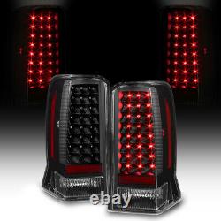 2002-2006 Cadillac Escalade LED Signal Black Tail Lights Lamps Pair Replacement