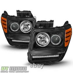 2007-2012 Dodge Nitro CCFL Halo DRL Projector Headlights withLED Signal Light Lamp