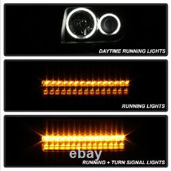 2007-2012 Dodge Nitro CCFL Halo DRL Projector Headlights withLED Signal Light Lamp