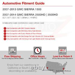 2007-2013 GMC Sierra Sinister Black High Power LED Taillights Brake Left Right
