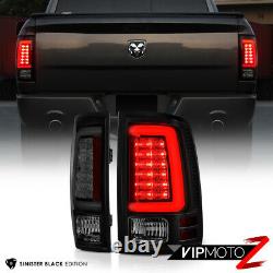 2009-18 Dodge Ram BLACK SMOKE LED Light Bar Brake Tail CLEAR License Plate Lamp