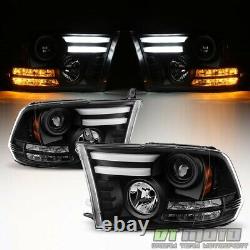 2009-2018 Dodge Ram 1500 2500 3500 LED Turn Lights DRL Tube Projector Headlights