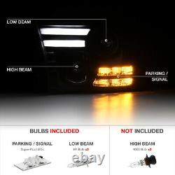 2009-2018 Dodge Ram 1500 2500 3500 TRIBAL VERSION Black LED DRL Headlights Set