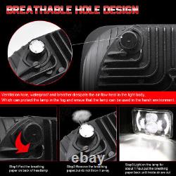 2PC 7x6 5X7 LED Headlight Hi-Lo Beam DRL For Chevrolet Cherokee XJ Wrangler YJ