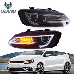 2SET VLAND For Headlights&Taillights VW Polo MK5 6R 6C 2011-17 LED DRL Indicator