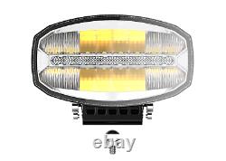 2X 12v 24v 9 Jumbo Oval LED Spot Lamp Dual Function White DRL Driving Light E9