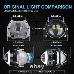 2X 3.0inch Bi LED Car Projector Lens Headlights Halo Lights For H4 H7 9005 100W
