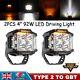 2x 4lnch Led Work Light Offroad Spot Pods Fog Driving Lamp For Jeep Atv Suv Utv