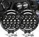 2 Pcs 7'' 105w Round Spot Led Pods Light Bar High/low Beam Drl With Adjustable