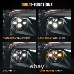 2pcs Fit Land Rover Defender 7inch LED Headlights DRL Projector Hi/Lo Z Beam
