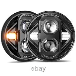 2pcs Fit Land Rover Defender 7inch LED Headlights DRL Projector Hi/Lo Z Beam