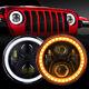 2x7inch Led Headlights Hi/low Beam Drl Turn Light For Jeep Jk Tj Yj Jl Patriot