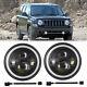 2x 7inch Round Led Headlights Drl Projector Light For 2011-2016 Jeep Patriot