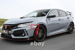 2x Black Side Indicator Amber White LED Marker DRL Light For 16+ Honda Civic MKX