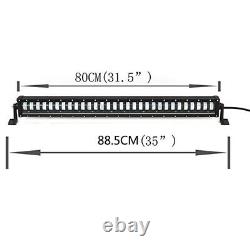 34 LED Light Bar Hi-Low Spot Beam Work Lamp 9D For Suv Truck Atv 4X4 12V 24V