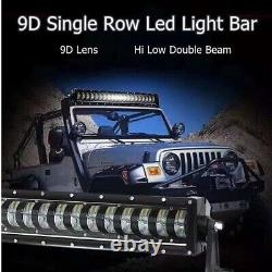 34 LED Light Bar Hi-Low Spot Beam Work Lamp 9D For Suv Truck Atv 4X4 12V 24V
