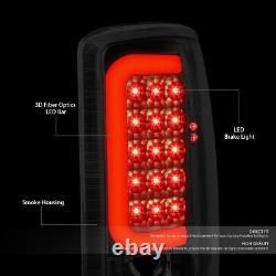 3D LED DRL Bar Tail Brake Lights for Suburban Tahoe Yukon 00-06 Black Smoked