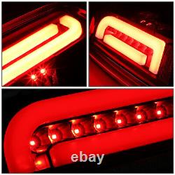 3D LED DRL Tail Lights for Ford F150 F250 F350 F Super Duty 90-97 Black Smoked