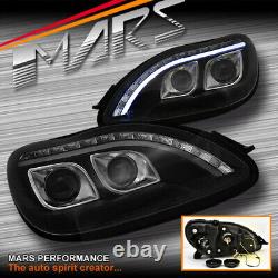 3D LED Stripe DRL Projector Head lights for Mercedes-Benz S-Class W220 1998-2005