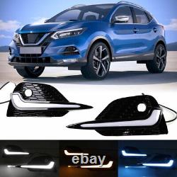 3 Color LED DRL for Nissan Qashqai 2017-2021 Daytime Running Light w Turn Signal