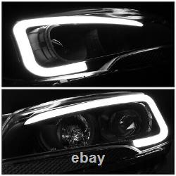3d Led Drl Light Barfor 13-16 Ford Escape Black Clear Projector Headlight Lamp
