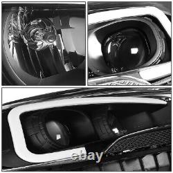 3d Led Drl Light Barfor 13-16 Ford Escape Black Clear Projector Headlight Lamp