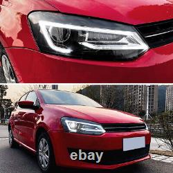 4PCS VLAND LED Headlights&Red Tail Lights For VW Polo MK5 6R 6C 2011-2017 2015