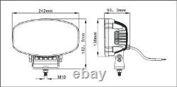 4X 9 Jumbo Oval LED Spot Lamp Dual Function Amber DRL Driving Light E9 12V 24V