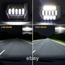 4x 5x7'' 7x6'' LED Headlights Hi-Lo Beam Halo DRL Lamp For Jeep Wrangler XJ YJ