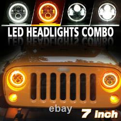 7Inch LED Headlight DRL Headlamp FOR Land Rover Defender 90 110FOR Dodge Toyota