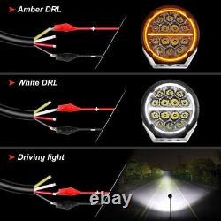 7Inch LED Round Pods Work Light Bar Spot Beam DRL Driving Offroad ATV SUV Truck