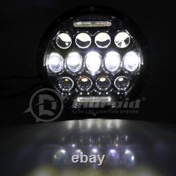 7 DRL LED Headlight & 4.5 Fog Lights for Harley Davidson Touring Electra Glide