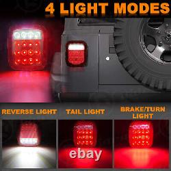 7 inch Halo DRL LED Headlights + Tail Lights Combo Set For Jeep Wrangler TJ LJ