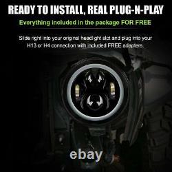 7inch Motorcycle Angel Eye LED Headlight For Yamaha Road Star S XV1700AS 08-13