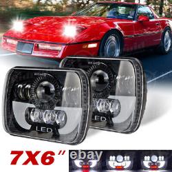 7x6'' 5X7 LED Headlight Hi-Lo Beam DRL Light For Chevrolet Corvette 1984-1996