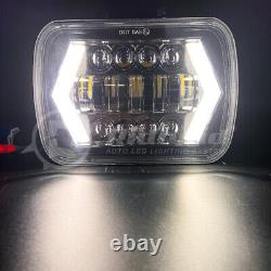 7x6'' 5X7 LED Headlight Hi-Lo Beam DRL Turn Lights For Honda Prelude 1979-1991