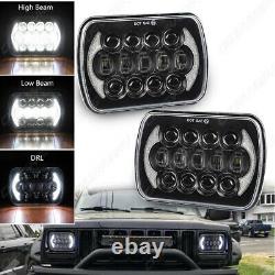 7x6 Inch LED Projector Headlight Headlamp DRL For Ford Jeep Land Rover A pair