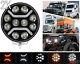 9 Round Full Led Headlight Driving Drl Light Lamp X2 For New Gen Scania Truck