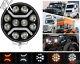 9 Round Full Led Headlight Driving Drl Light Lamp X4 For Mercedes Atego Actros