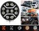 9 Round Full Led Spot Fog Driving Drl Light Lamp X1 For Mercedes Atego Actros