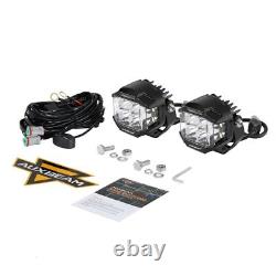 AUXBEAM 2X 4 LED Driving Lights Double Side Pod Light DRL Off-road Truck Pickup