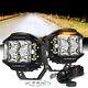 Auxbeam 2x 4 Inch Led Driving Lights Pod Lights Side Light With Drl For Jeep Atv