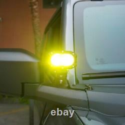 AUXBEAM 4PCS 4 LED Driving Lights Pod Lights Spot Flood Combo + LED Work Light