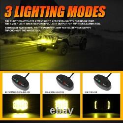 AUXBEAM DRL 7X5 Amber LED Work Lights Spot Beam Off-road Driving Fog Lamp 2PCS