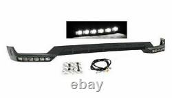Aftermarket B-Style Front Bumper Lower Lip White LED DRL G63 G65 G-Class 13-18